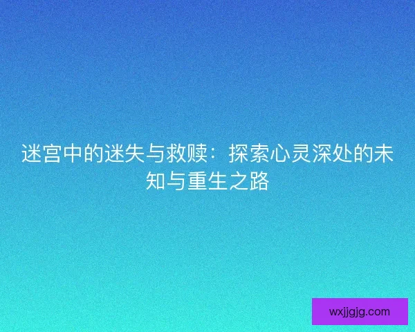 迷宫中的迷失与救赎：探索心灵深处的未知与重生之路