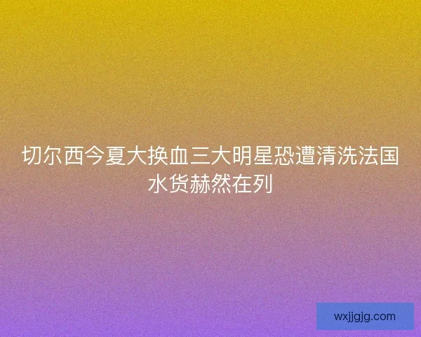 切尔西今夏大换血三大明星恐遭清洗法国水货赫然在列 切尔西今夏大换血三大明星恐遭清洗法国水货赫然在列